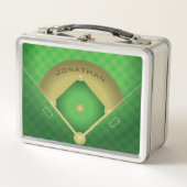 Baseball Diamond Design Metal Lunchbox (Vorderseite)