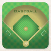 Baseball Diamond Design Paper Untersetzer (Vorderseite)