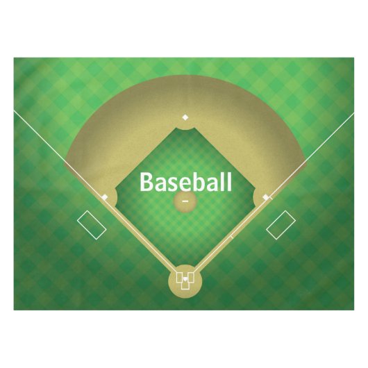 Baseball Diamond Design Tablecloth Tischdecke (Vorderseite (Horizontal))