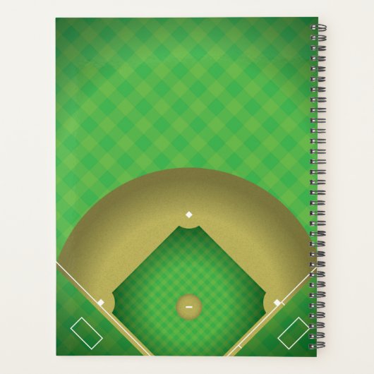 Baseball Diamond Design Weekly/Monatsplaner Planer (Rückseite)