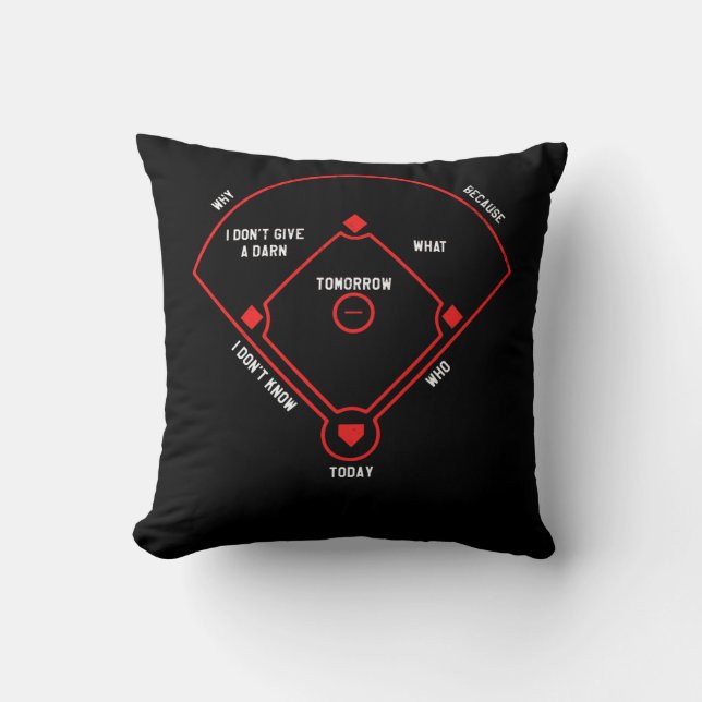 Baseball Diamond Fielding Chart-Positionen Namen Kissen (Vorderseite)