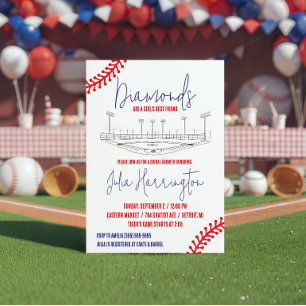 Baseball Diamond, Girls bester Freund-Brautparty Einladung