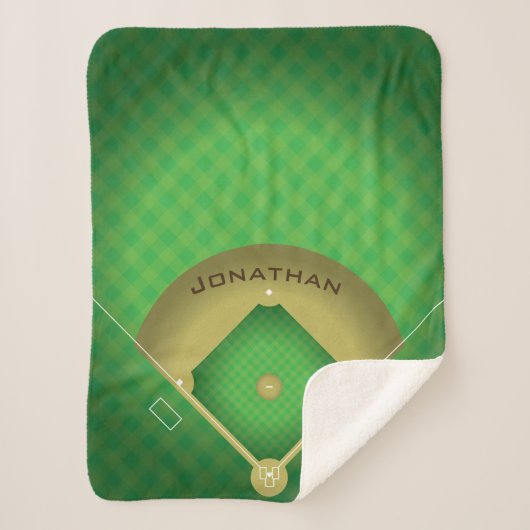 Baseball Diamond Sherpa Blanket Sherpadecke (Vorderseite)