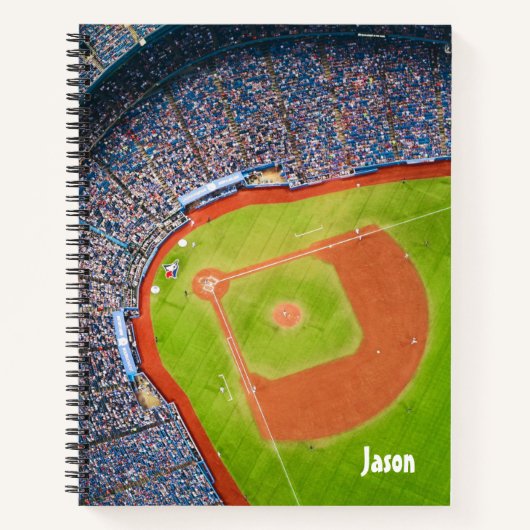Baseball Diamond-Thema Notebook-Linke Notizblock (Vorderseite)