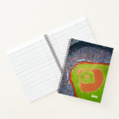 Baseball Diamond-Thema Notebook-Linke Notizblock (Innenseite)