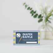 Baseball Diaper Raffle Ticket Begleitkarte (Stehend Vorderseite)