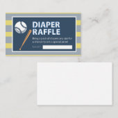 Baseball Diaper Raffle Ticket Begleitkarte (Vorne/Hinten)