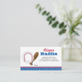 Baseball Diaper Raffle Ticket Begleitkarte (Stehend Vorderseite)