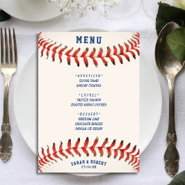 Baseball die perfekte Empfängnis für Hochzeiten Menükarte