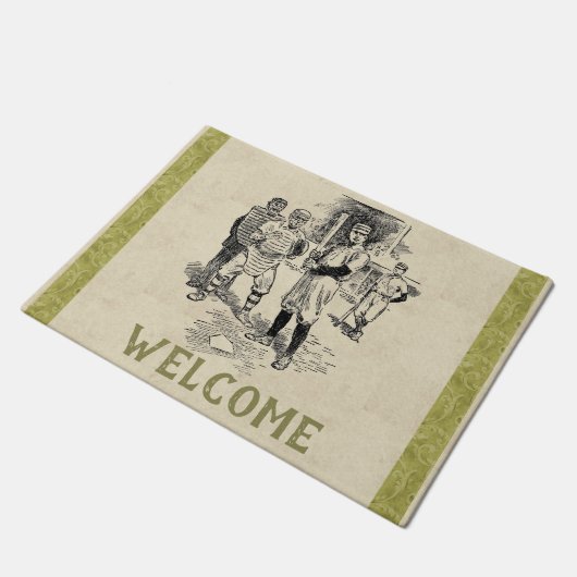 Baseball: Die Tür der Spieler Fußmatte (Schrägansicht)