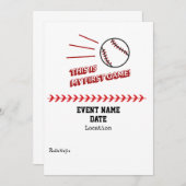 Baseball Dies ist mein erstes Spiel Save The Date (Vorne/Hinten)