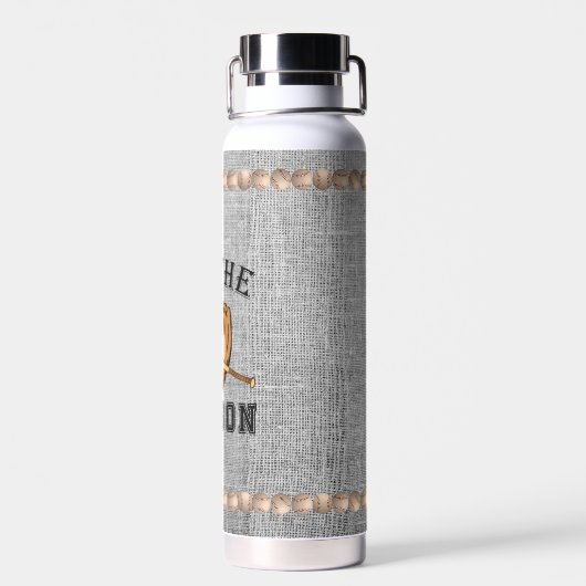 Baseball - Diese Jahreszeit - Mit Monogramm Trinkflasche (Rückseite)