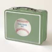 Baseball Dino Metal Custom Lunchbox (Rückseite)