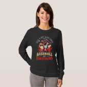 Baseball Dinsoaur Sport  Baseball Player Dino Foss T-Shirt (Vorne ganz)