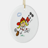 Baseball Dive Girls Softball T - Shirt und Geschen Keramikornament (Rechts)