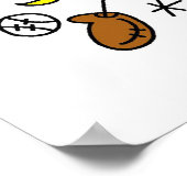 Baseball Dive Girls Softball T - Shirt und Geschen Poster (Ecke)