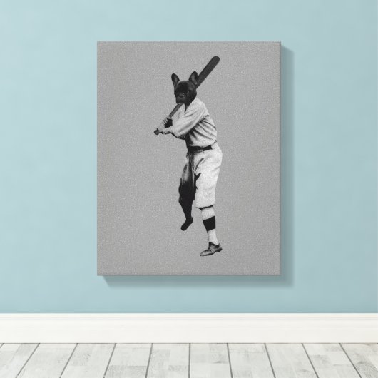 Baseball Dog Leinwanddruck (Insitu (Holzboden))