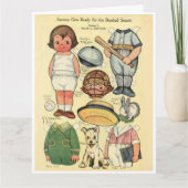 Baseball ⚾ Dolly Dingle Reproduction Paper Doll Karte (Vorderseite)