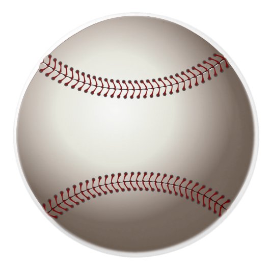 Baseball Door Knob Cabinet Pull Keramikknauf (Vorderseite)