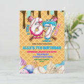 Baseball Drip 67 boy Birthday Party Invitation Einladung (Stehend Vorderseite)