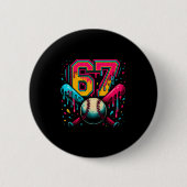Baseball Drip 6 7 Number 67 Six Seven Meme Mens Bo Button (Vorderseite)