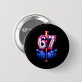 Baseball Drip 6 7 Number 67 Six Seven Meme Mens Bo Button (Vorne & Hinten)