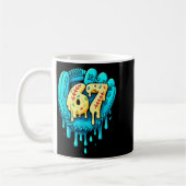 Baseball Drip 6 7 Nummer 67 Sechs Sieben Meme Herr Kaffeetasse (Links)