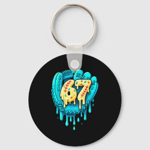 Baseball Drip 6 7 Nummer 67 Sechs Sieben Meme Herr Schlüsselanhänger