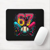 Baseball Drip 6 7 Nummer 67 Sechs Sieben Meme Männ Mousepad (Mit Mouse)