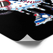 Baseball-Drip American Flag-Schläger 4. Juli Poster (Ecke)