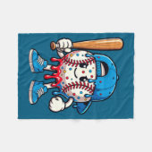 Baseball Drip Baseball Life Style 101 Apparel Yout Fleecedecke (Vorderseite (Horizontal))