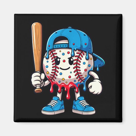 Baseball Drip Baseball Life Style 101 Apparel Yout Magnet (Vorne)