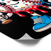 Baseball Drip Baseball Life Style 101 Apparel Yout Poster (Ecke)