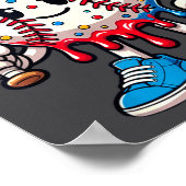 Baseball Drip Baseball Life Style 101 Apparel Yout Poster (Ecke)