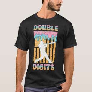 Baseball Drip Boys 10. Geburtstag Doppelziffern Am T-Shirt