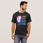Baseball Drip Boys Eat Sleep Baseball Repeat Ice T-Shirt (Vorne ganz)