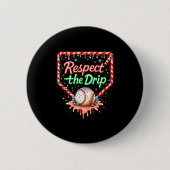 Baseball Drip Boys Ice Cream Christmas Youth Respe Button (Vorderseite)