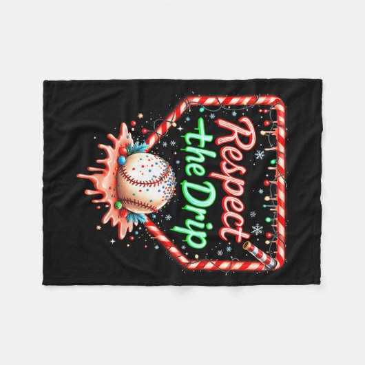 Baseball Drip Boys Ice Cream Christmas Youth Respe Fleecedecke (Vorderseite (Horizontal))