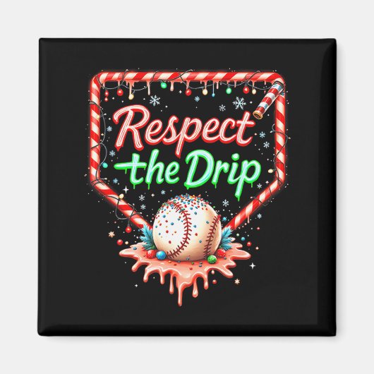 Baseball Drip Boys Ice Cream Christmas Youth Respe Magnet (Vorne)