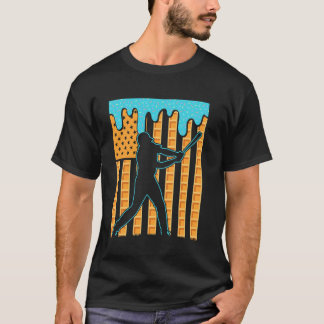 Baseball-Drip-Boys tropfende Eiscreme Amerikanisch T-Shirt