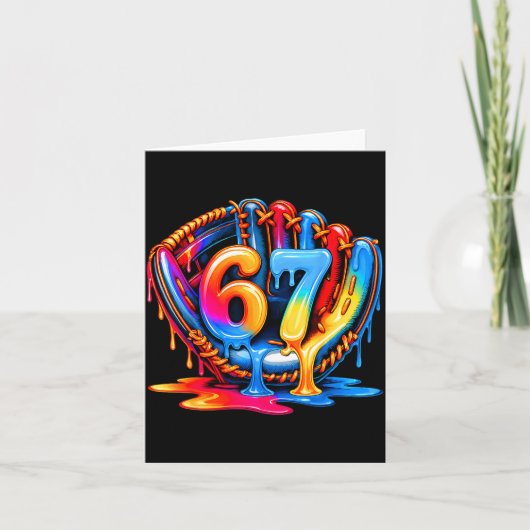 Baseball-Drip-Eiscreme 67 Baseball-Lifestyle 101 Karte (Vorderseite)