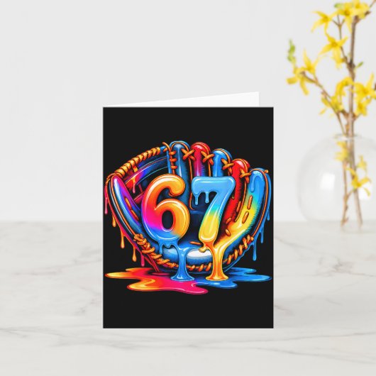 Baseball-Drip-Eiscreme 67 Baseball-Lifestyle 101  Karte (Gelbe Blume)