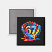 Baseball-Drip-Eiscreme 67 Baseball-Lifestyle 101 Magnet (Vorderseite/Rückseite)