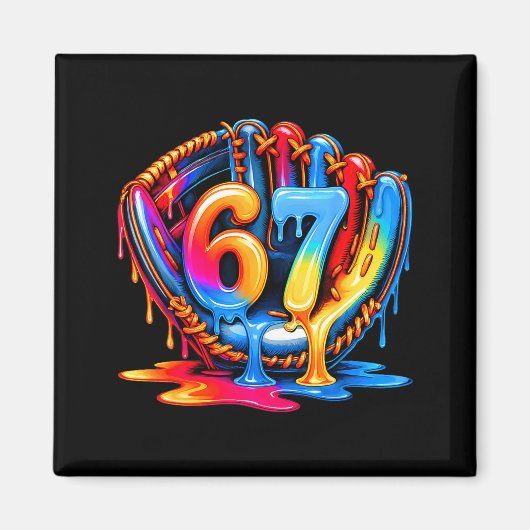 Baseball-Drip-Eiscreme 67 Baseball-Lifestyle 101 Magnet (Vorne)