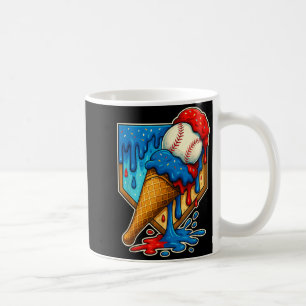 Baseball-Drip-Eiscreme 6 7 Nummer 67 Sechs Sieben Kaffeetasse