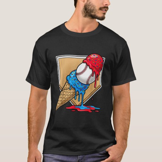 Baseball-Drip-Eiscreme-Bekleidung Jugend-Drip-Base T-Shirt (Vorderseite)