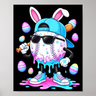 Baseball-Drip-Eiscreme-Bekleidung Jugend Junge glü Poster