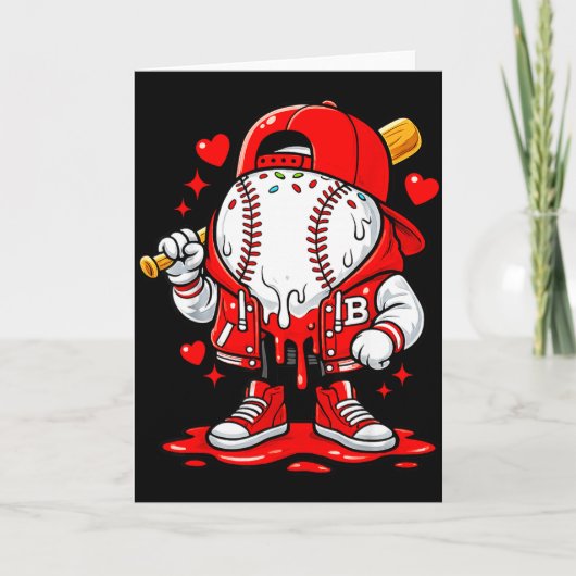 Baseball-Drip-Eiscreme-Bekleidung Jugendlicher Jun Karte (Vorderseite)