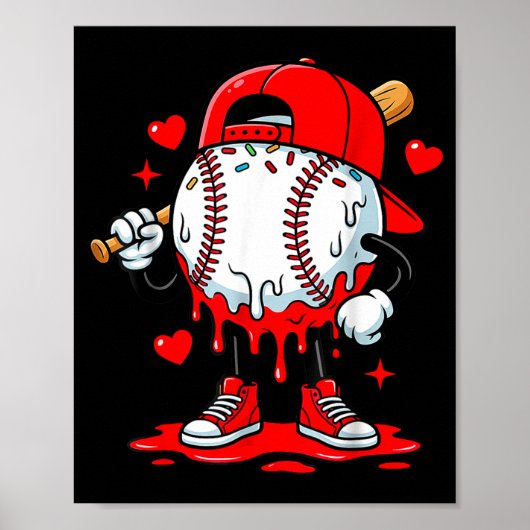 Baseball-Drip-Eiscreme-Bekleidung Jugendlicher Jun Poster (Vorne)