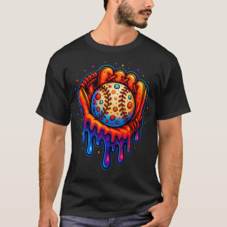 Baseball-Drip-Eiscreme-Drip-Sport-Spieler Männer T-Shirt